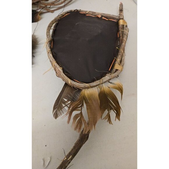 Feather Vine Wall Art Man & Woman Faces Dreamcatcher Design Native American - Picture 6 of 6